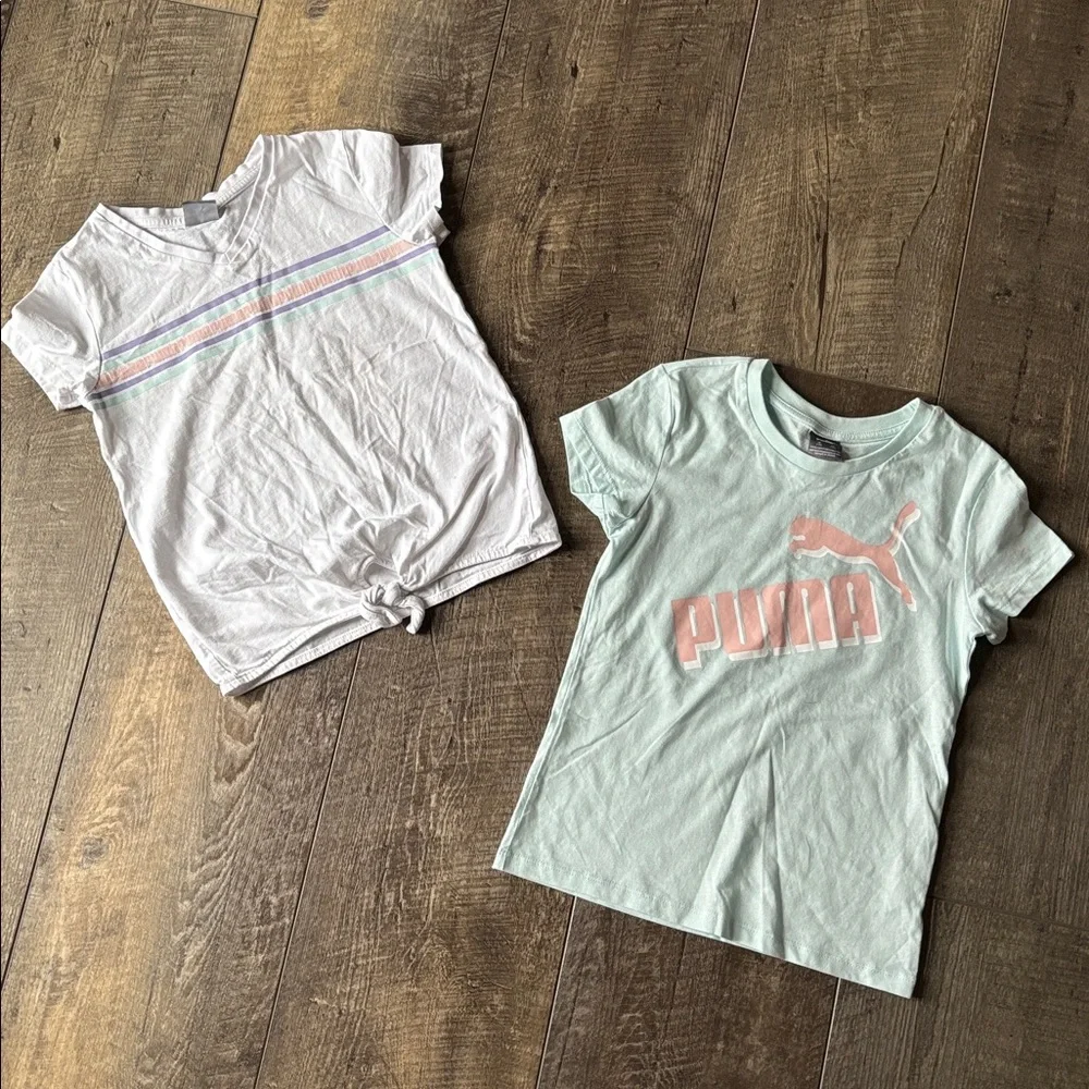 4pc Puma tops and shorts Mint, White, Gray, and Pink size 7/8 Mix & Match - Picture 8 of 15